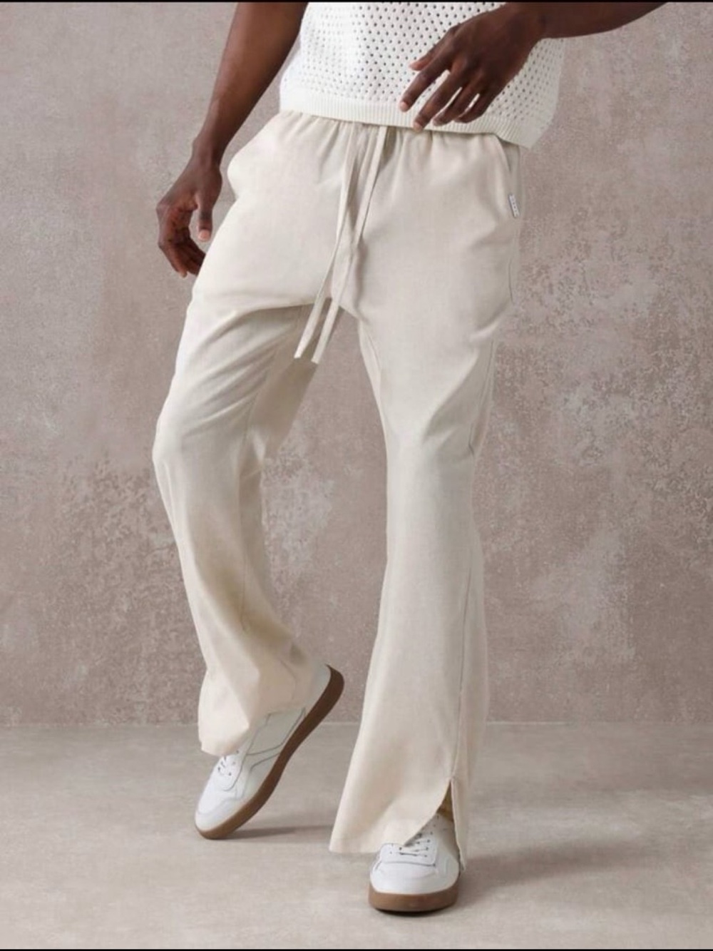 Men's Lenin Split Hem Flared Trousers
